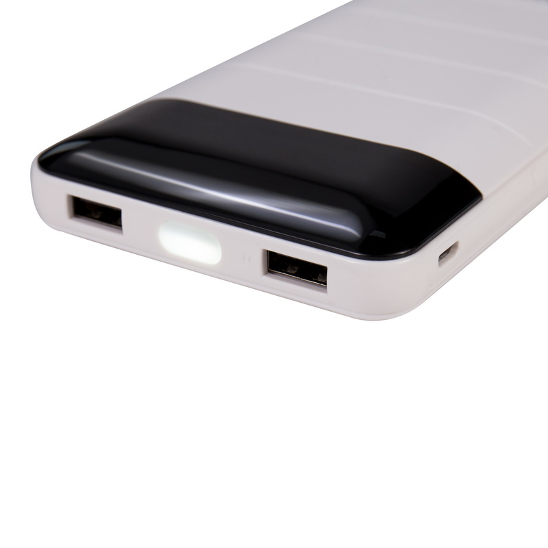 7800 mAh LED Digital Display Small Portable Charger External BATTERY Power Bank (White)